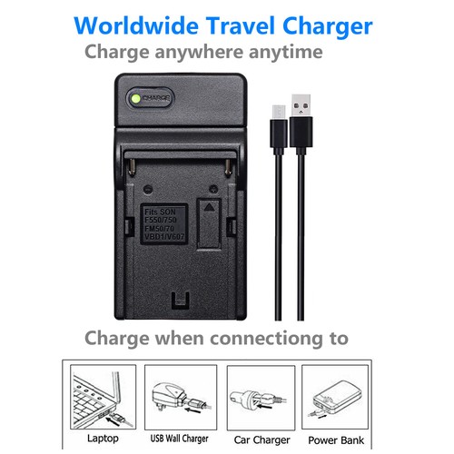 Battery or Charger for NP-F570 NP-F550 Sony MVC-FD73 MVC-FD75 MVC-FD81 MVC-FD83 - Picture 49 of 51