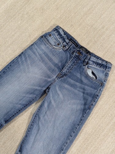 Lucky Brand Jeans Boys Size 16 Blue Fade Whiskered Medium Wash Classic Straight - Picture 2 of 13