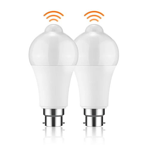 1-4PCS B22 Smart PIR Motion Sensor LED Bayonet Light Bulbs 12W 6000K Auto On/Off - Picture 12 of 16