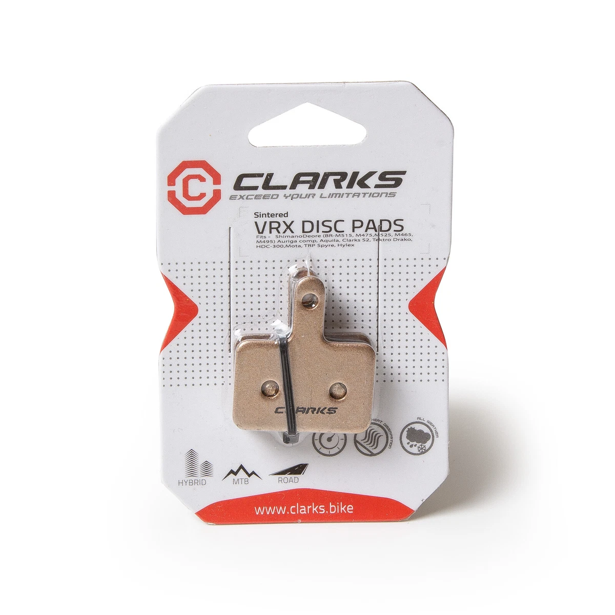 Clarks Disc Brake Pads Sintered VRX811 Shimano Deore Clarks and Tektro