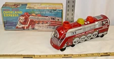 OVERLAND EXPRESS TRAIN TIN BATTERY TOY MODERN TOYS JAPAN BOXED WORKS
