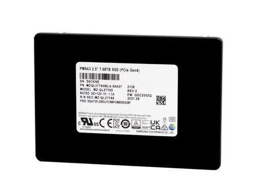 Samsung PM9A3 1.92 TB / 3.84 TB / 7.68 TB / 15.36 TB 2.5" U.2 PCIe 4.0x4 SSD - Bild 5 von 10