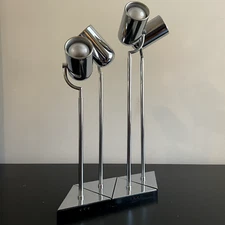 Vintage Space Age Italian Modular Florence Casey Chrome Modular Lamp No Cord