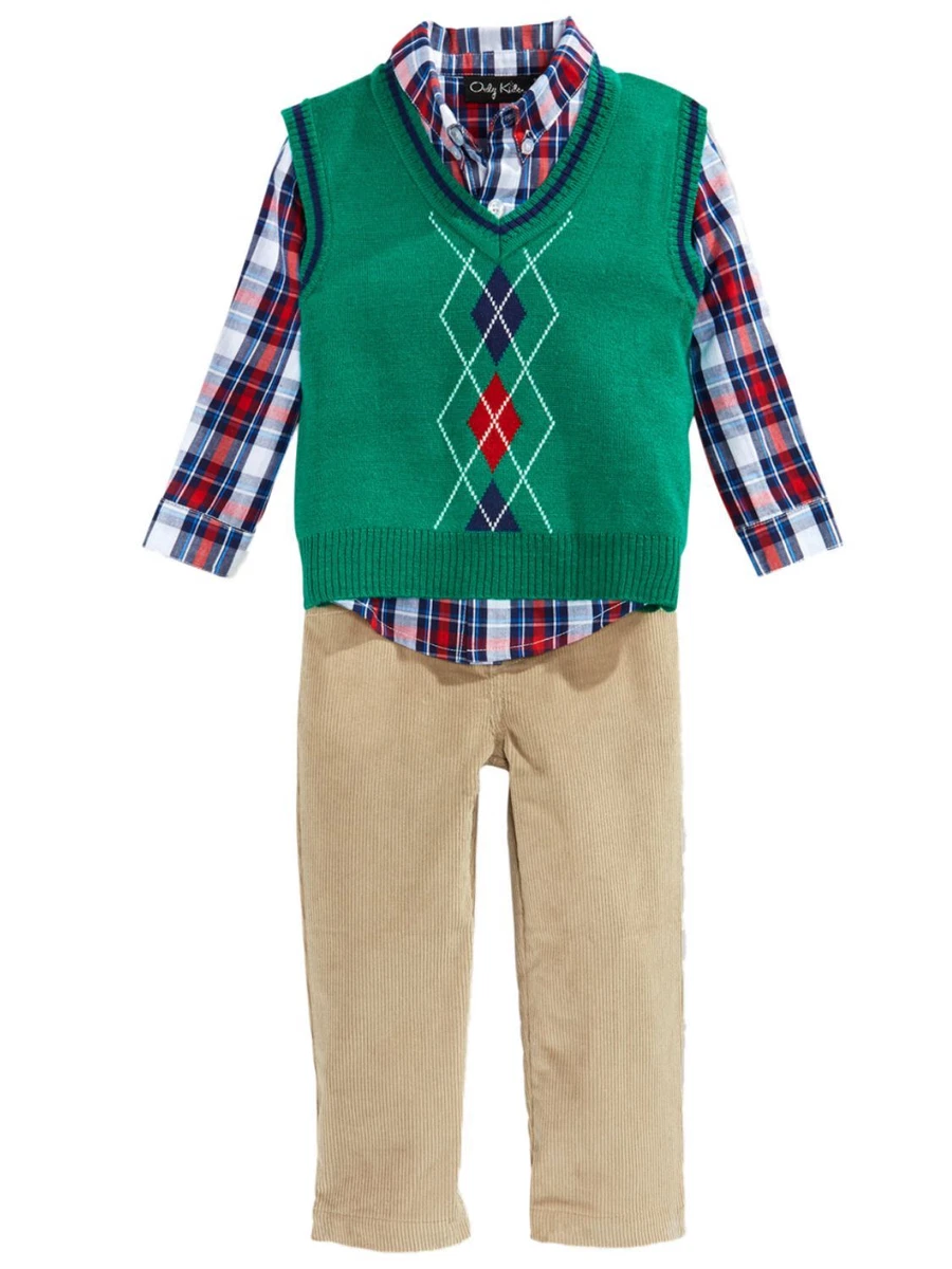 Blue pants deals green sweater