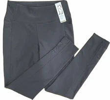 MONDETTA WOMEN'S HIGH WAIST ACTIVE LEGGINGS (PAVEMENT GRAY MEDIUM)NWT