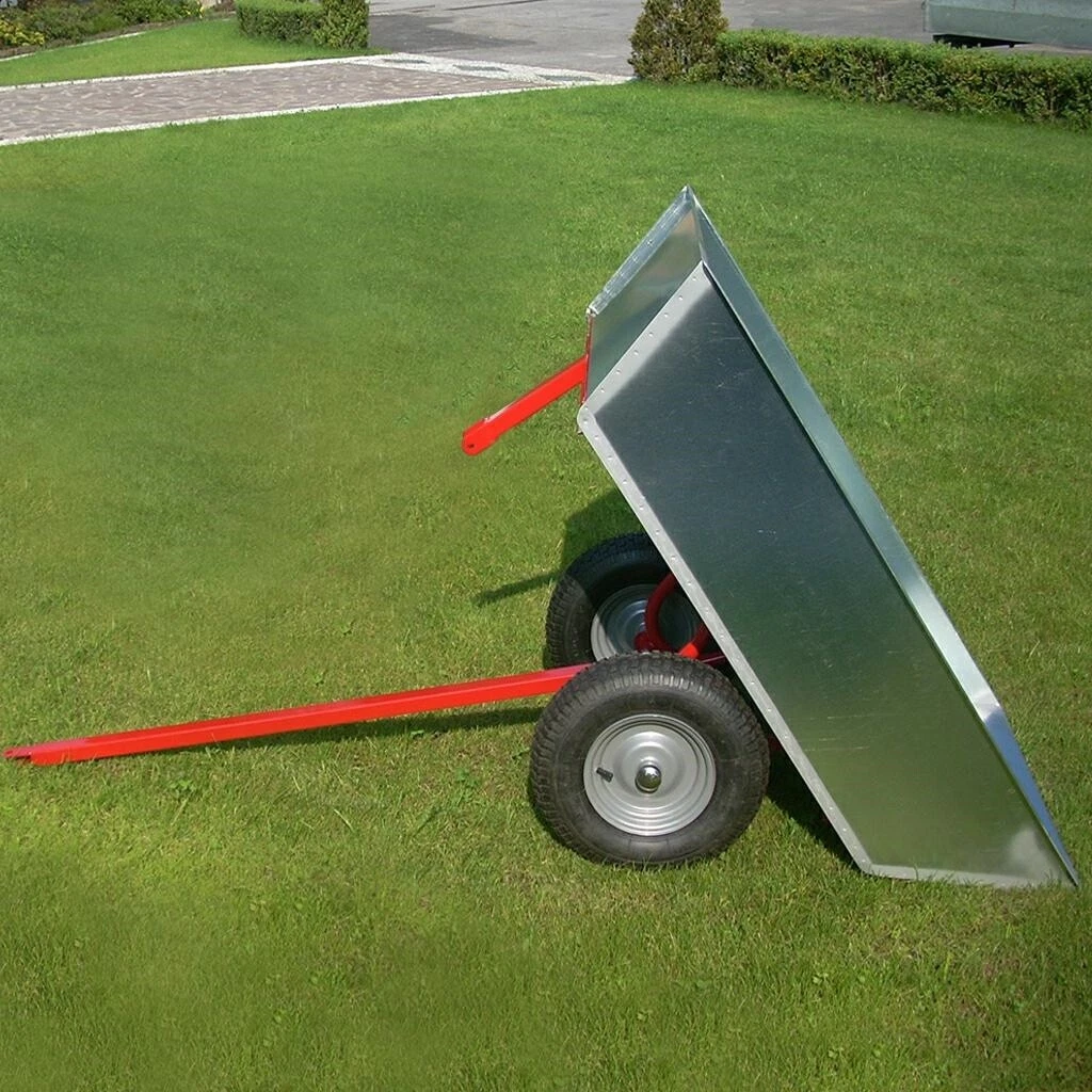 Rimorchio Ribaltabile Wiltec 450kg - Per Trattorini, Con Laterali Rimovibili - Foto 6