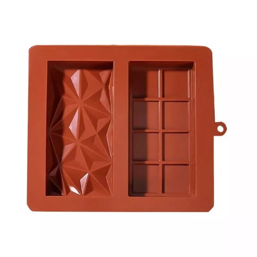 Silicone Deep Chocolate Bar Mould Dubai Kunafa Pistachio Chocolate Bar Diamond - Picture 2 of 11