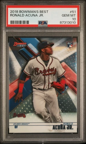 2018 Bowman's Best #51 Ronald Acuna Jr Braves Rookie RC PSA 10