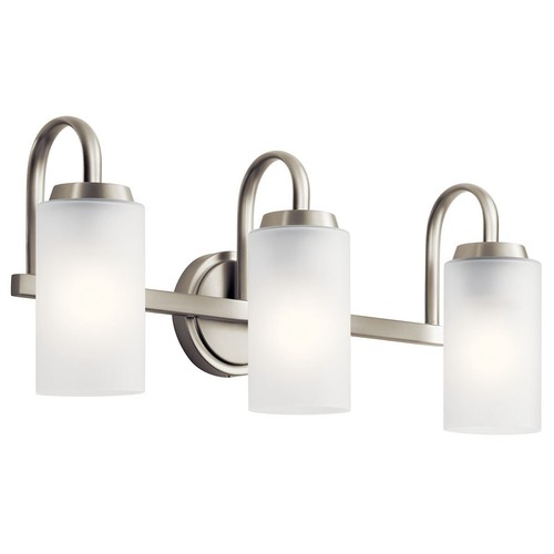 Kennewick 3-Light 23" Bathroom Vanity Light in Brushed Nickel