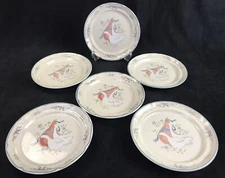 International Stoneware Marmalade Salad Plates Geese Pear Japan Set of 6