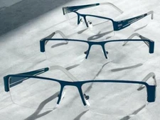 Classy Sophisticated Smart Intelligent Modern Clear Lens EYE GLASSES Blue Frame