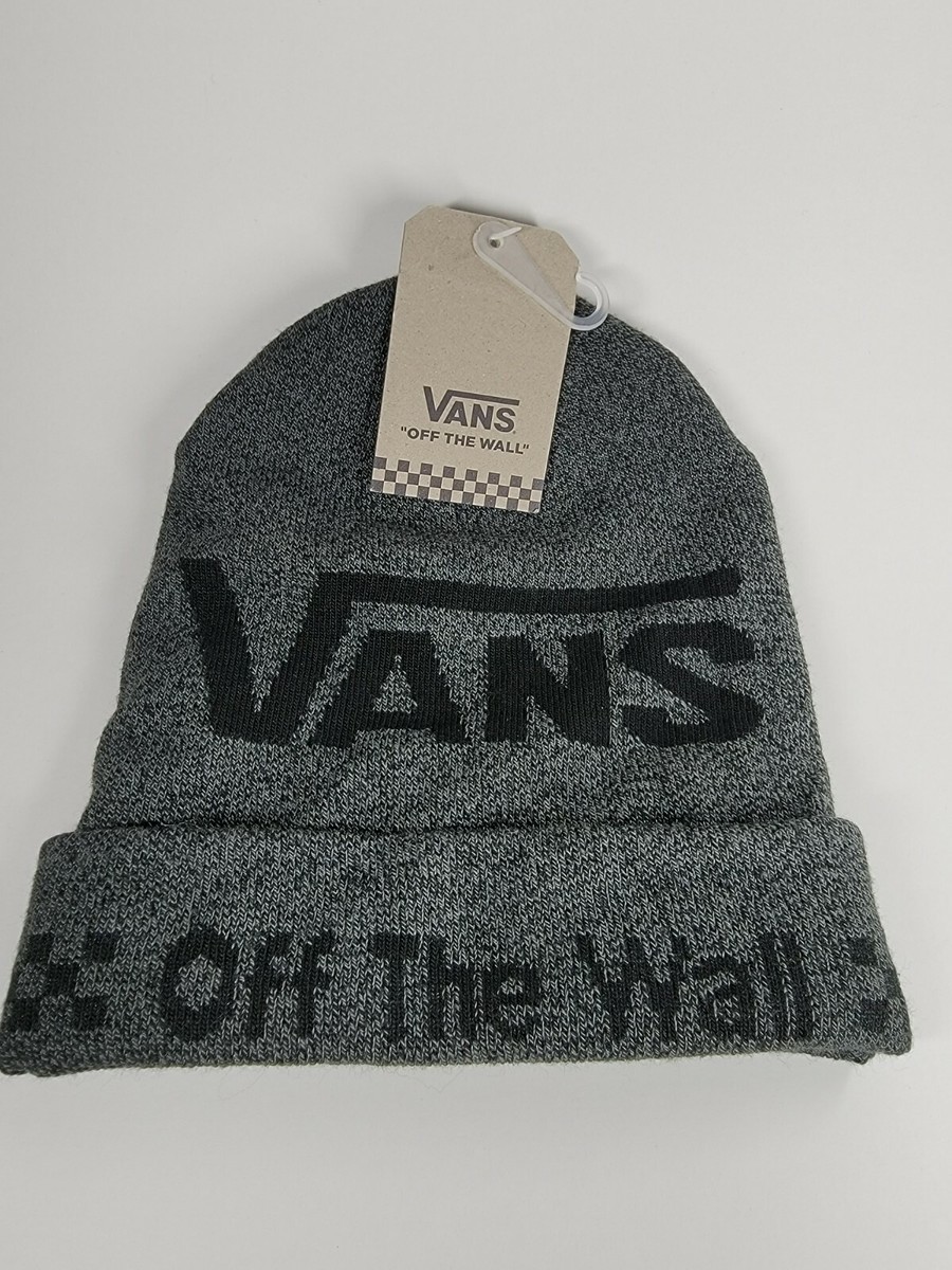 VANS OFF THE WALL GREY JAQUIE BEANIE-K CUFF BEANIE HAT NEW