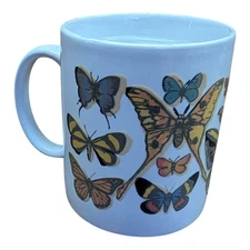 WonderMugs Color Changing Butterflies Heat Activated Coffee Cup Mug Lover Vtg