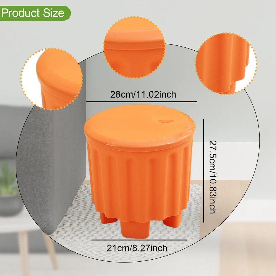 Storage Ottoman Storage Box Shoe Changing Stool for Hallway Doorway Bedroom - Image 4 of 4