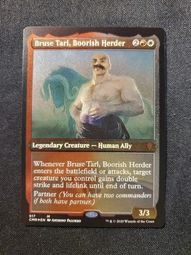 NM - Foil - Bruse Tarl, Boorish Herder (Foil Etched) - 517 - Commander Legends