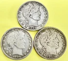 1898, 1899, 1908 Barber Half Dollars F Details