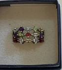 HSN Ross Simons Vintage Multi Stone .925 Sterling Size 9 Ring, Beautiful!