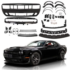 Front Bumper Cover Grille Kit For Dodge Challenger Hellcat 2015-2023 Primed