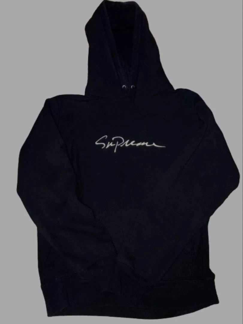 Sweat à capuche noir Supreme script Supreme M