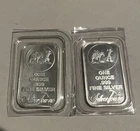 (2) 1 oz .999 Fine Silver Prospector Bars –Sealed – SilverTowne- BU Bullion