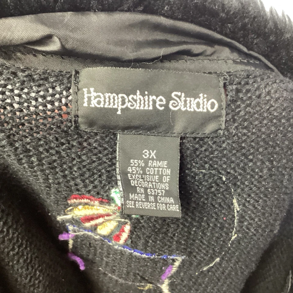 Suéter Cárdigan Hampshire Studio Cuello de Piel Sintética 3XL Cremallera Medias de Navidad Foto 3 de 4