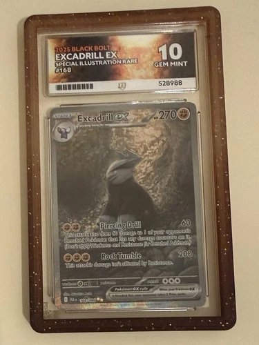 Excadrill EX 168/086 2025 Black Bolt Ace Graded 10 With Perfect SubGrades
