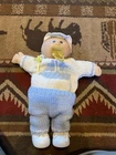 Cabbage Patch Kids PA-1044 1982 Play Doll Blue Knit Outfit Soft Body