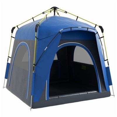 Camping Tents 4 Person Pop Up Tent Quick Setup Automatic Hydraulic Family