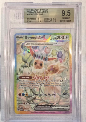 Pokémon Prismatic Evolutions Eevee EX Card BGS 9.5 167/131 Gem