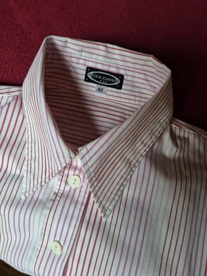 Bluse Damen 42 Baumwolle rot/pink/rosa gestreift Hemdbluse 3/4 Arm wie neu