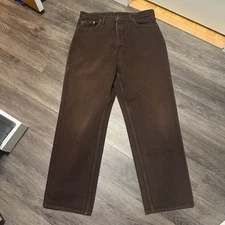 Vintage Levis 554 Mens 36x32 Brown Faded Denim 1989 Made In USA Jeans Rare VTG
