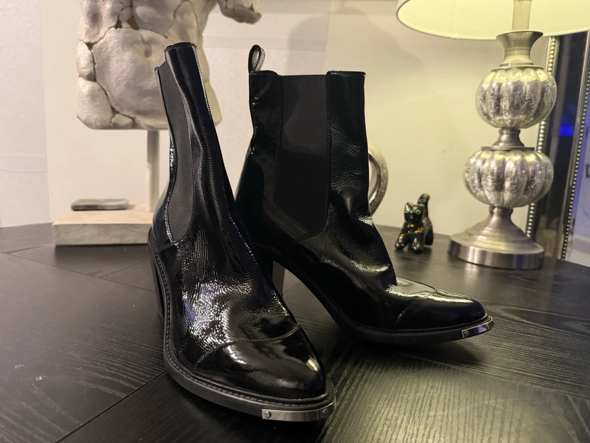 Belstaff Boots for Women for sale | eBay Belstaff Black Patent Chelsea Ankle Boots main image 0