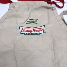 Krispy Kreme Doughnuts Beige Cotton Blend Apron EUC!!
