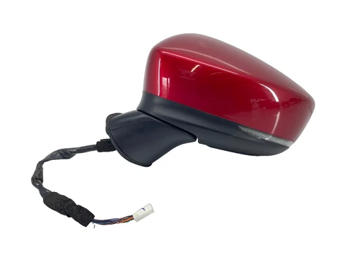 MAZDA 2 MK3 DJ FRONT WING MIRROR POWERFOLD PASSENGER SIDE LEFT IN RED 2014-2019