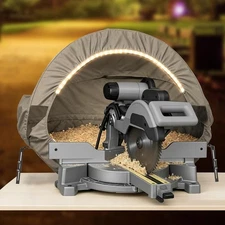 Miter Saw Dust Hood with Light, Miter Saw Dust Collector Attachment 