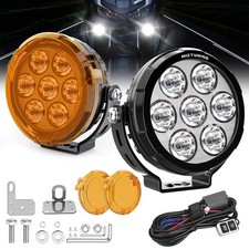 2x 4.5inch Led Round Driving Fog Lights Spot Flood Combo Offroad Atv Motorcycle