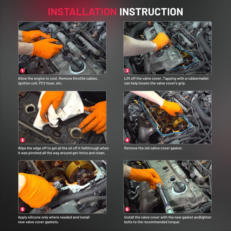 Engine Valve Cover w/Gasket &Bolts 264-907 For 05-2014 Volkswagen Jetta 2.5L L5 - Image 4 of 4