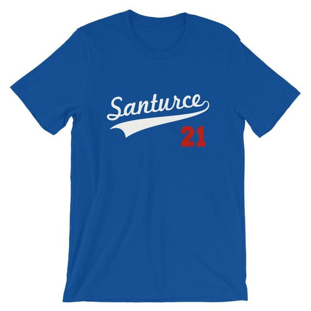 Santurce 21 Puerto Rico Baseball Roberto Clemente Blue Short-Sleeve T-Shirt | eBay