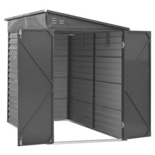 9FT Garden Garage Storage Shed Double Door Steel Frame Storage Bike Tool Shed UK
