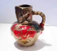 Vase Mini Bud Vase 3.5" Native American Thunderbird Souvenir Dingmans Falls PA