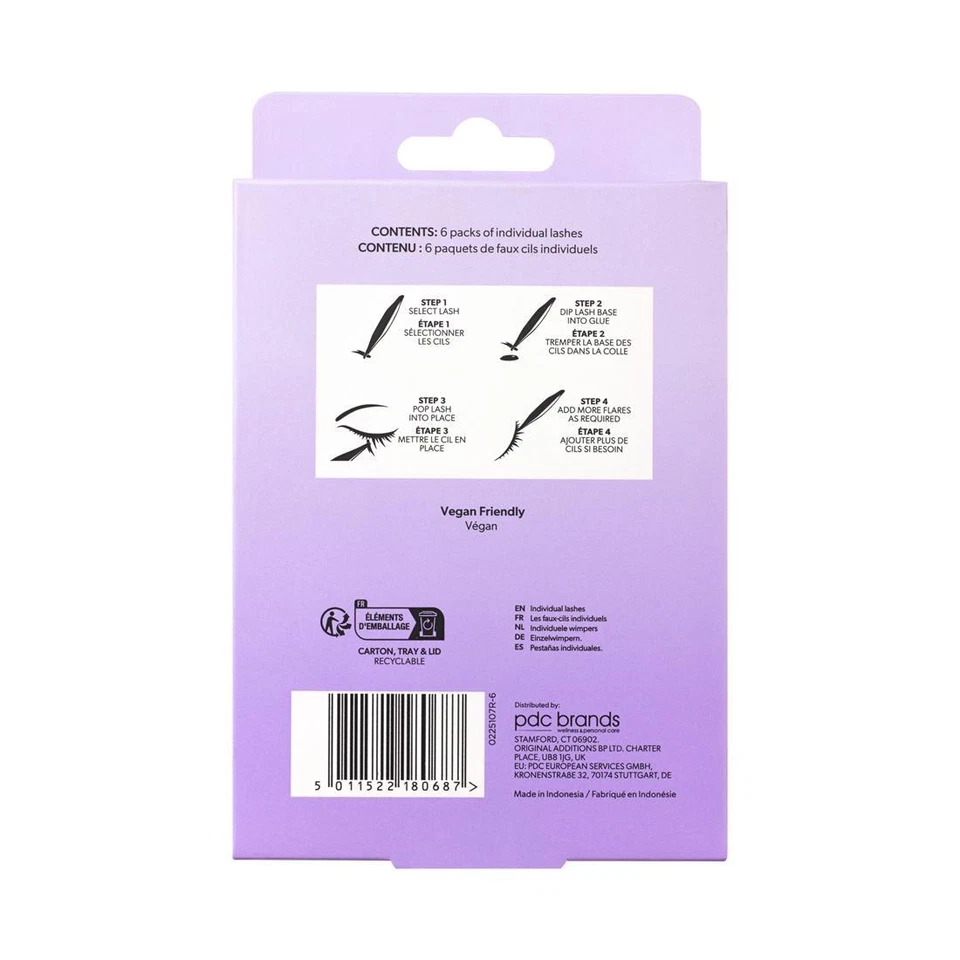 Salon System Naturalash Einzeln Wimpern Schwarz 6 für 4 Medium - Bild 2 von 2