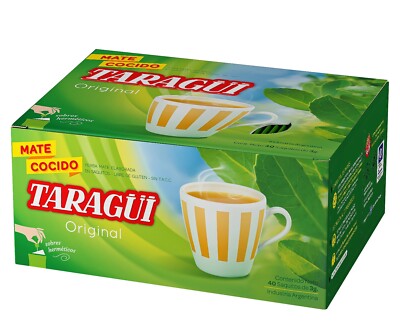 6 BOX YERBA MATE TEA BAGS - TARAGUI -Mate Cocido en Saquitos  - 240 UNITS