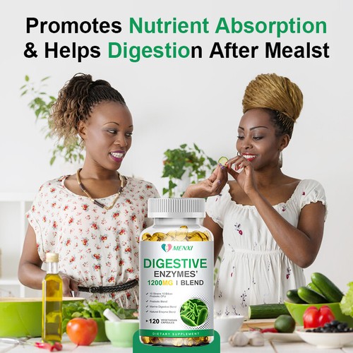 Digestive Enzymes 240 Capsules Probiotics Blend , Constipation & Bloating Relief - Picture 7 of 13