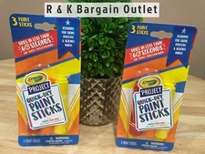 Lot Of 2 Packs ~ Crayola Project Quick Dry Paint Sticks Markers New