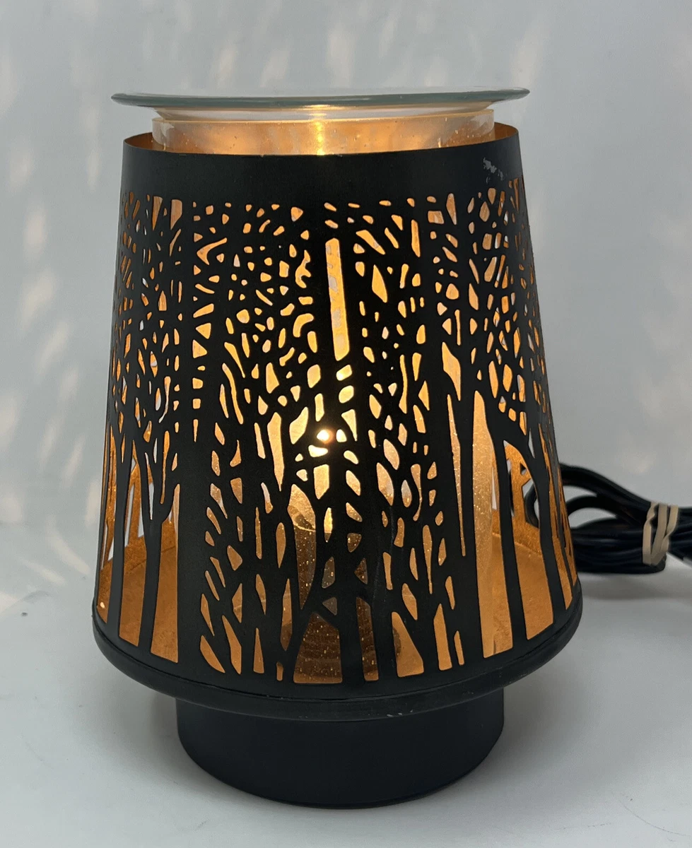 Scentsy In The Shadows Large Lamp Wax Warmer Forest Scape Metal