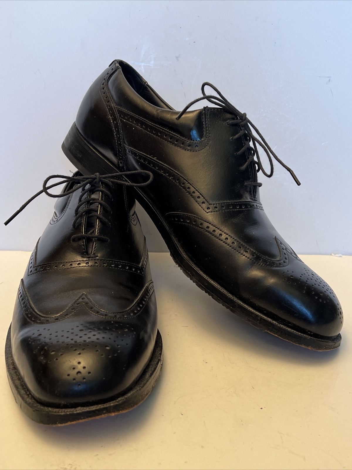 SAOLA Scarpe con suola in pelle gomma Florsheim Magneforce Comfortech da uomo nere con punta ad ala 11D