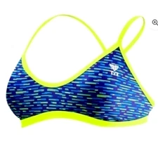 TYR DuraFast One VITALITY Trinity Top Swim Top Yellow Blue - Size XS 0/2 - $30