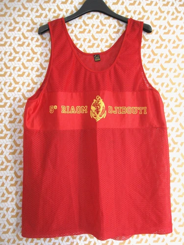 5th RIAOM French Forces DJIBOUTI Tee Shirt Cross Vintage Jersey - XL