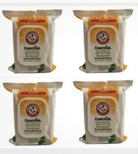 Set of 4 Arm  Hammer Essentials Deodorant Towelettes Wipes 30ct Clear Water