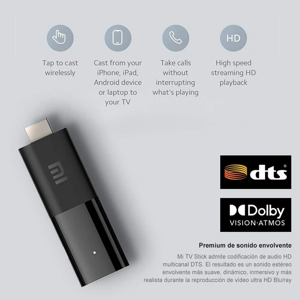 Android TV Xiaomi Mi TV Stick 8GB/ Full HD - Imagen 3 de 4